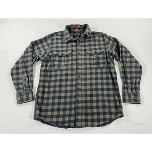 Walls Heavyweight Brushed Flannel Shirt Mens Large L Plaid Outdoor Workwear